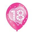 Age 18 Pink Latex Balloons